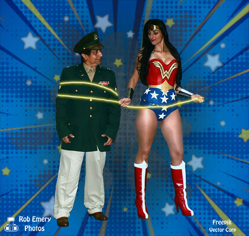 Wonder Woman interrogates Steve Trevor